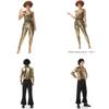 Yumeikeshi Retro Disco Outfit Für Erwachsene, 70er Jahre Vintage Paarkostüm Für Bühnenauftritt