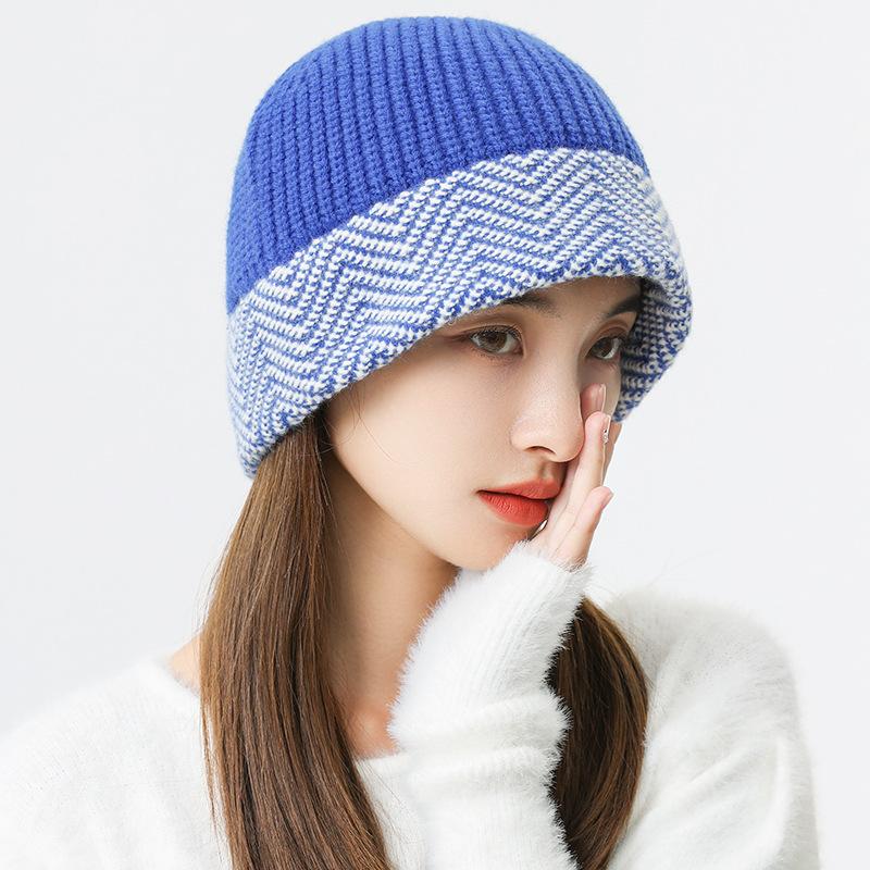 Outdoor warm thickened fisherman hat children versatile face small wool hat warm cold hat fashion knitted hat