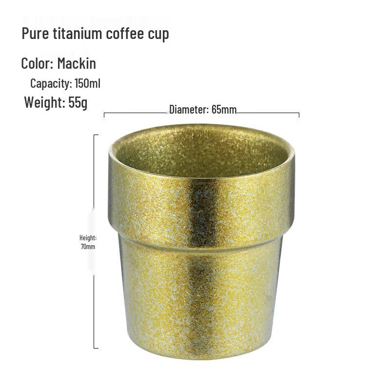 Shangqi Pure Titanium Double-Wall Insulated Beverage Cup