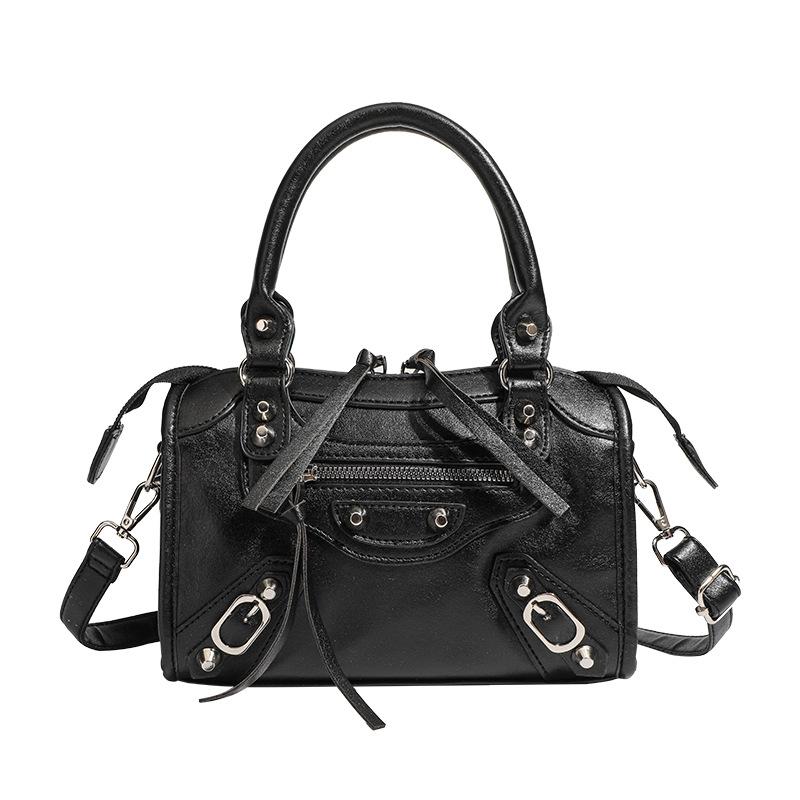 Retro Nagle Motorsykkelveske Mote og Allsidig Hot Jente Enkel Skulderveske Crossbody-veske