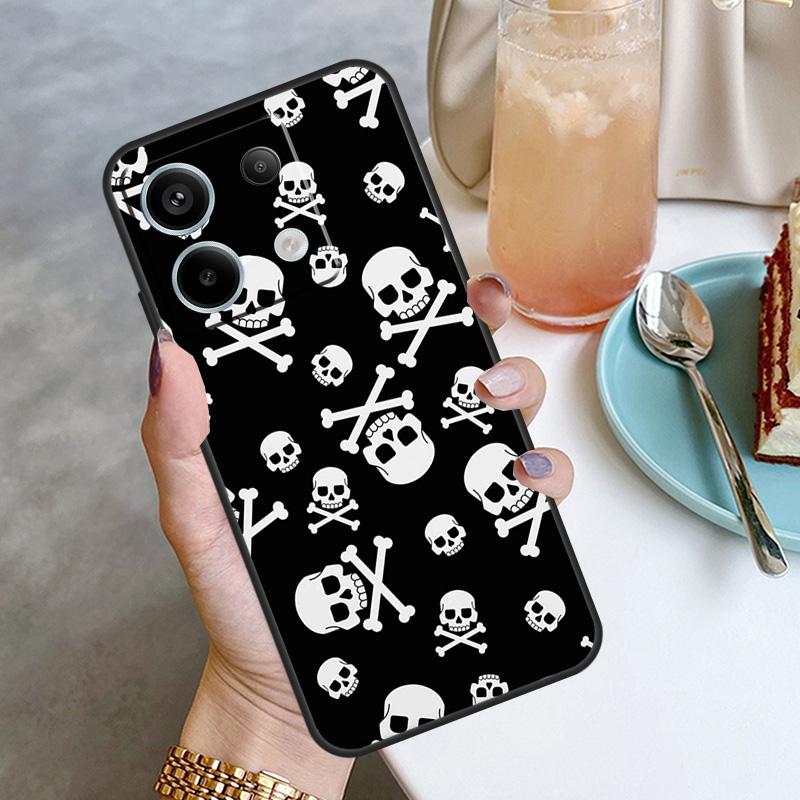 

Skull Gothic Creepy Pastel Goth Case For Xiaomi Redmi Note 13 8 9 10 11 12 Pro 12S 11S 10S 9S Redmi 13C 9C 10C 12C Cover Redmi Note 12S
