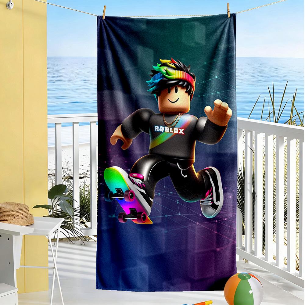 Roblox Strandtuch Weich Langlebig Schnelltrocknend Bequem Leicht Perfekt für Reisen Yoga Camping und Schwimmen