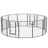 12 Panels Heavy Duty Puppy Playpen, for Small Dogs, Indoor and Outdoor Use - Silver