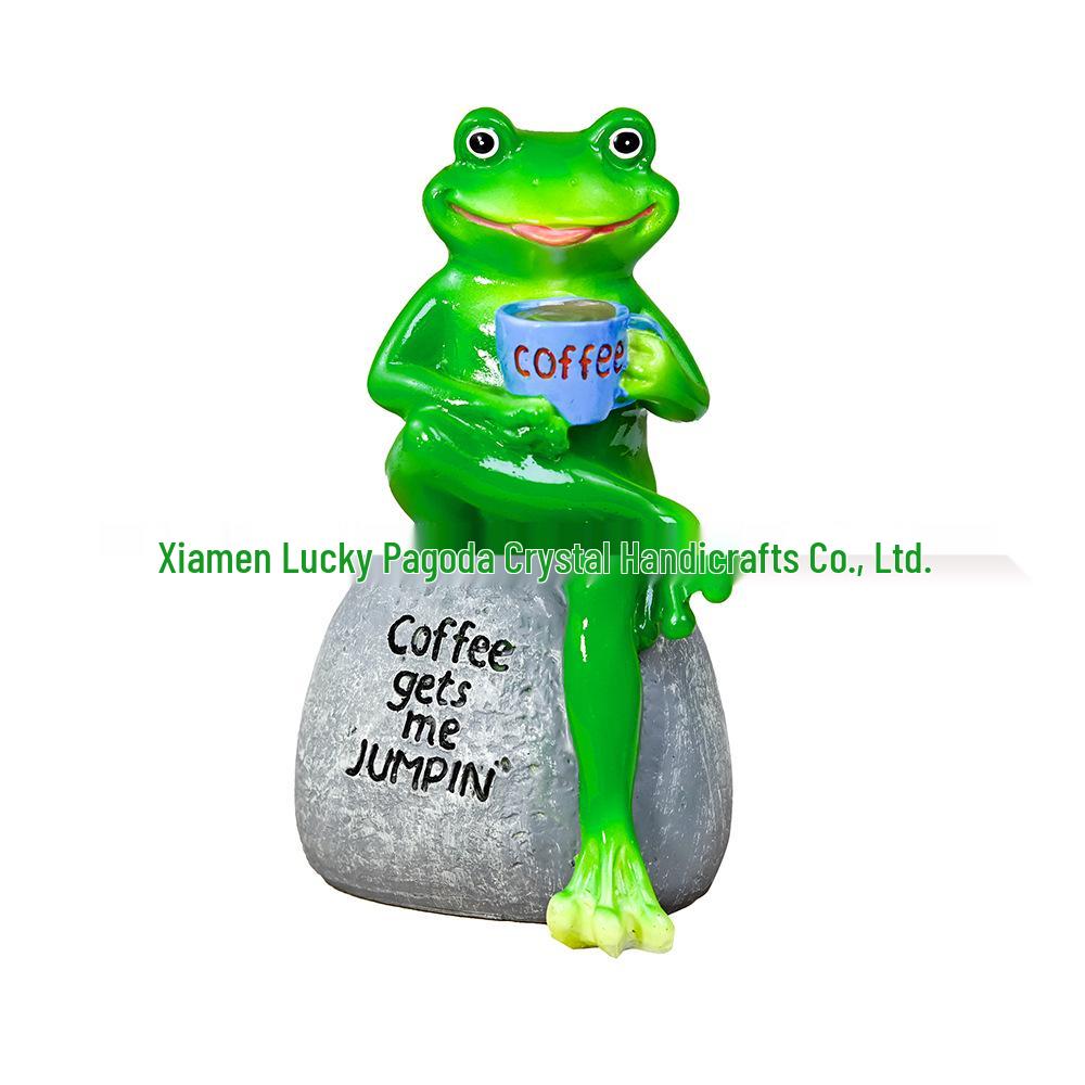 Creative Resin Frog Figurine for Garden and Home Décor