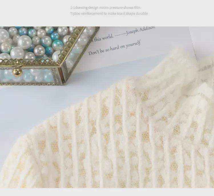 Women's High Neck Rabbit Fur Lace Velvet Top - Soft, Warm, and Stylish for Autumn and Winter