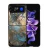 Exquisite Loish Style Blumen Handyhülle für Damen für Samsung Z Flip 7 6 5G Galaxy Z Flip4 Z Flip5 Z Flip3 Coque Schwarzes Hartes PC Sh