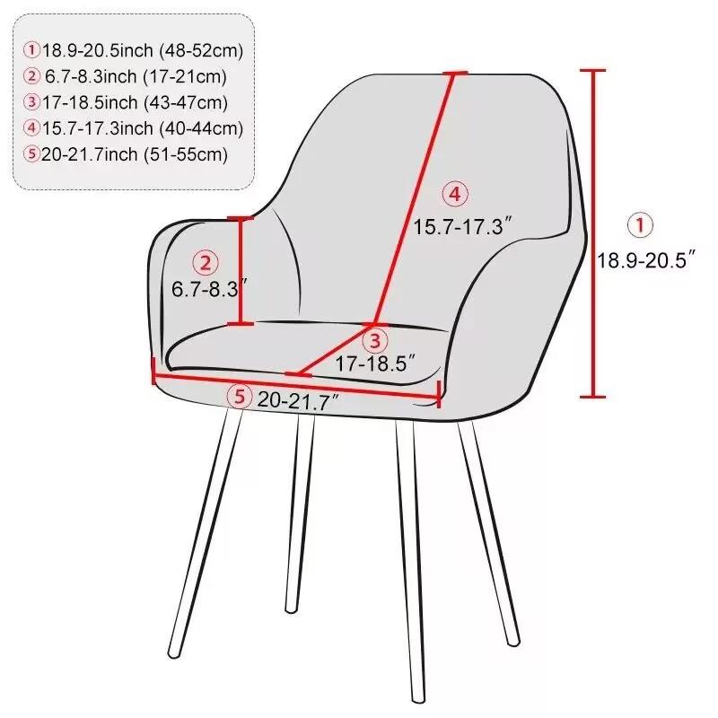 Modern Elastic Full-Armrest Chair and Stool Cover