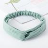 European & American Knit Crossover Headband: Pure Color Elastic Yoga Sports Hair Tie for Women