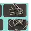 8Pcs Metal Wire Puzzle Set Link Interlock Durable Smooth Tangled Puzzles Style A