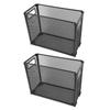 2pcs Mesh File Holder Foldable Metal Mesh File Organizer for Letters Legal Documents Folders Office
