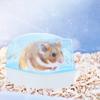 2Pcs Hamster Bath Room Plastic Transparent Dust-Proof Containers Detachable Hamster Bathing Tub Household Small Pet Dust Bath