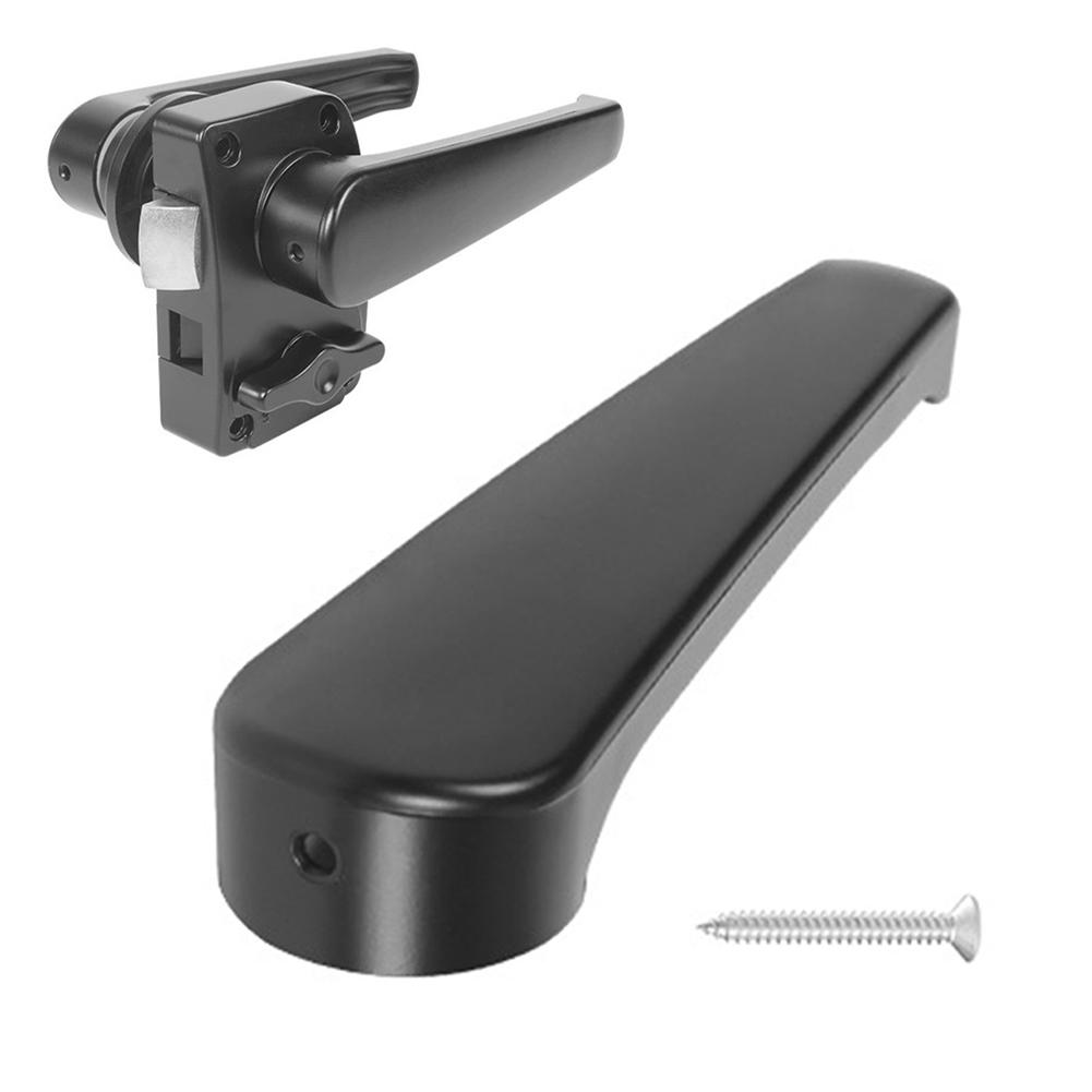 Door Handles Interior Doors Door Handle Silver/Black Plastic 7mm Hole For Caravan Bathroom Door Handle With Screw