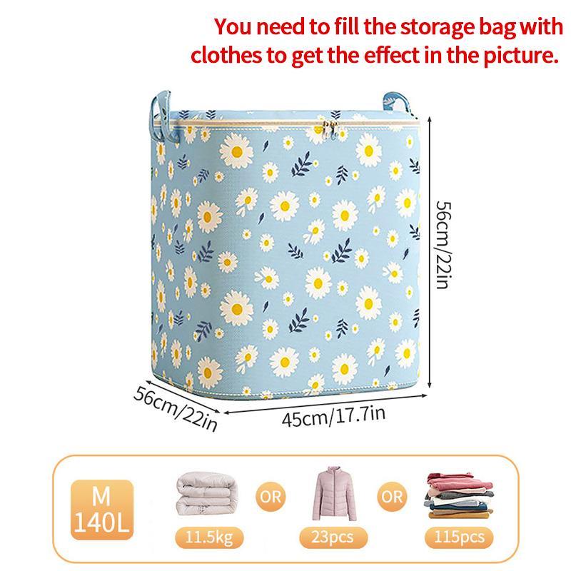 Foldable  Clothes Storage Bag Wardrobe Quilt Clothes Organizer  Non-woven Large Capacity Wardrobe Clothing Organizer Pouch