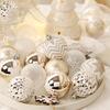 Pack of 16 Champagne Gold White Christmas Tree Traditional Pendant Ornaments