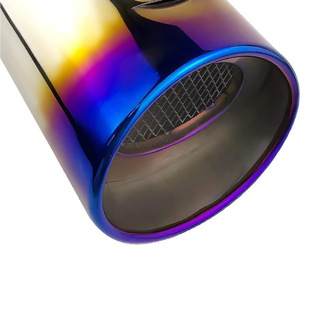 Srasakan Car Muffler Cutter, Straight Type, 2.5 Inch Diameter, Exhaust Tip, Stainless Steel, Diagonal