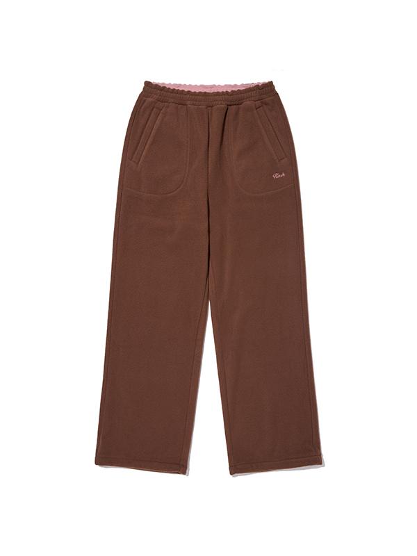 KIRSH Fleece Wide Fit Pants [Brown]