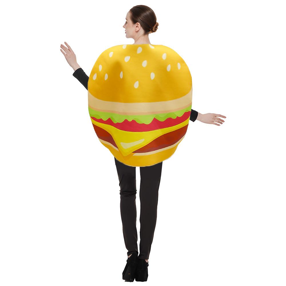 Halloween Party Cosplay Costume Hamburger Hot Dog Bread Stage Performance Funny Outfit