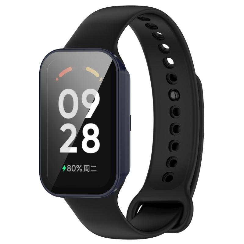 Screen Protector Case Full Coverage PC Protective Cover Washable Bumpers Housing Skin for Band 8 Active/Redmi Band 2