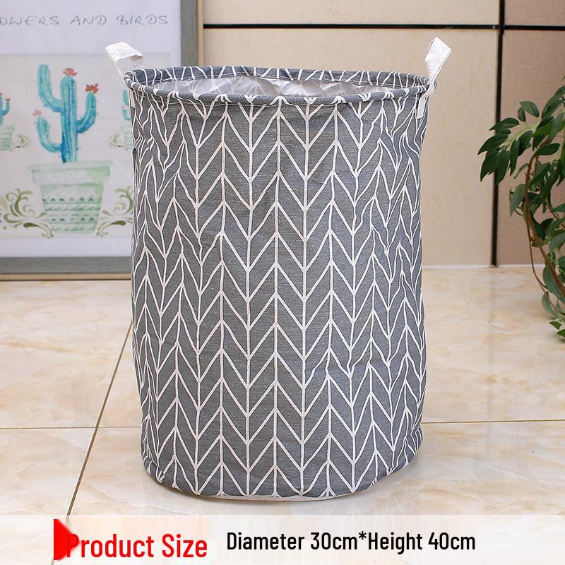 Waterproof Cotton Linen Laundry Basket and Toy Storage Hamper