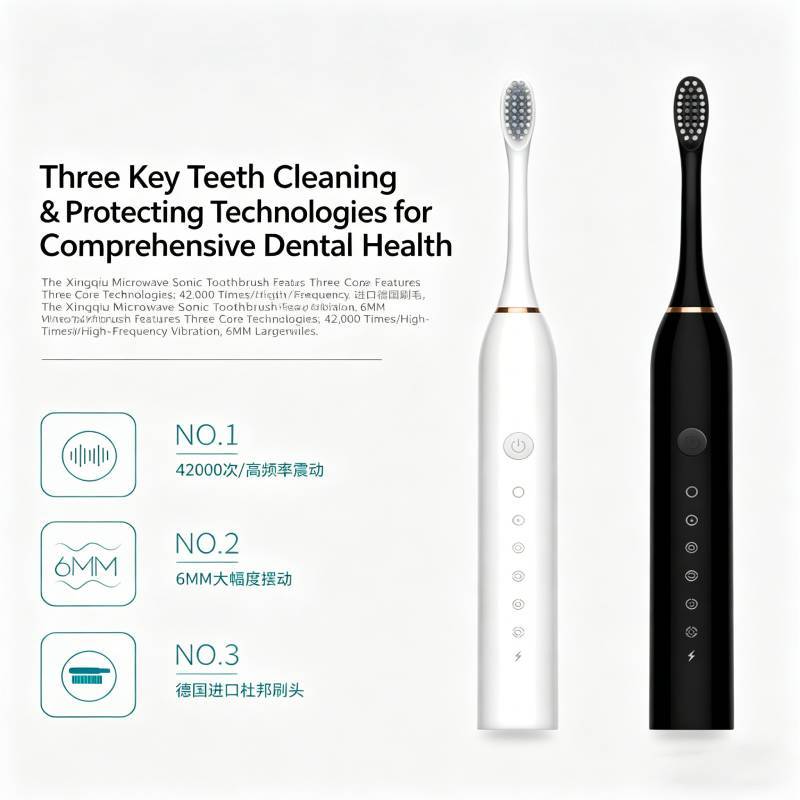 Portable Electric Toothbrush Set For Adults With Soft Bristles And Multimode Functionality