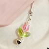 Sweet Tulip Flower Bell Phone Charm Straps Car Key Hangings Pendants Fashion Bag Decoration Lanyard Purse Accessories