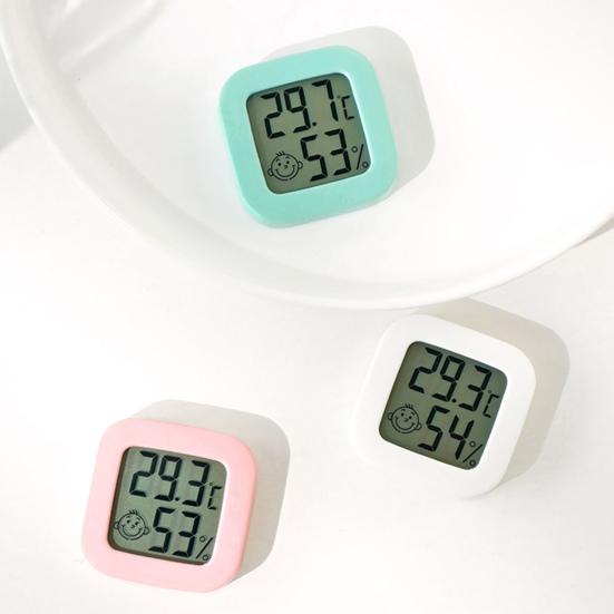 Feuchtigkeitsmesser Funk-Luftkomfort-Anzeige Kunststoff Elektronisch Niedrigenergie Mini-Thermometer für Innenräume