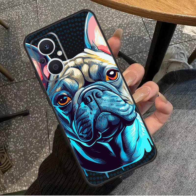 

English Bulldog Pug Case For OPPO Reno 8 7 6 5 4 Lite 2Z 4Z 5Z 8T 10 OPPO Find X5 X6 Pro X2 Lite X3 Neo Cover OPPO Reno8 5G