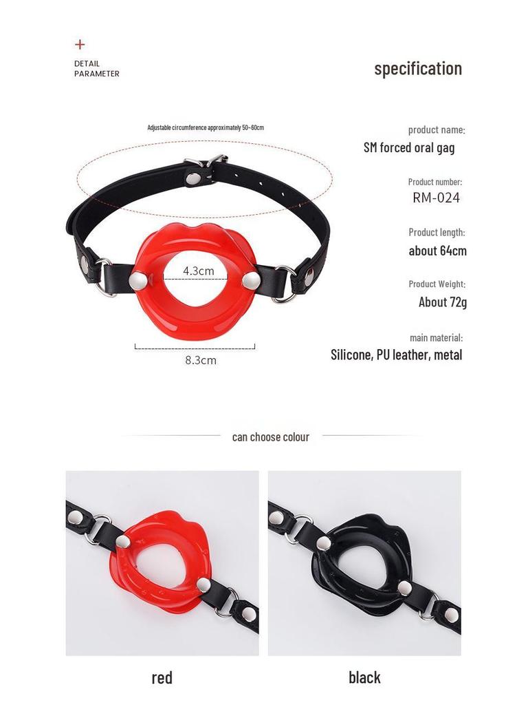 Adult Silicone Gag Ring for Female Slave Oral Training and SM Play
