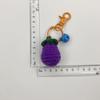 Handmade Halloween Pumpkin Crochet Keychains & Ornaments