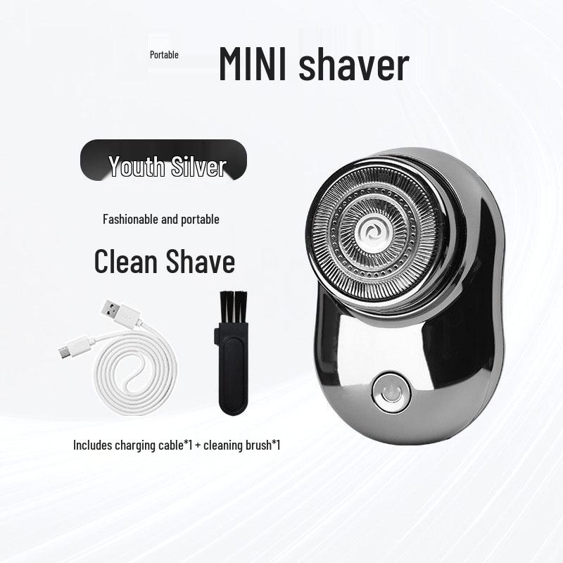Portable Rechargeable Mini Electric Shaver - Travel & Home Use, Washable Razor