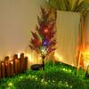 Colorful Solar Pine Tree Lamp Realistic Waterproof Landscape Lawn Lamp Cordless Creative Christmas Garden Floor Lamp
