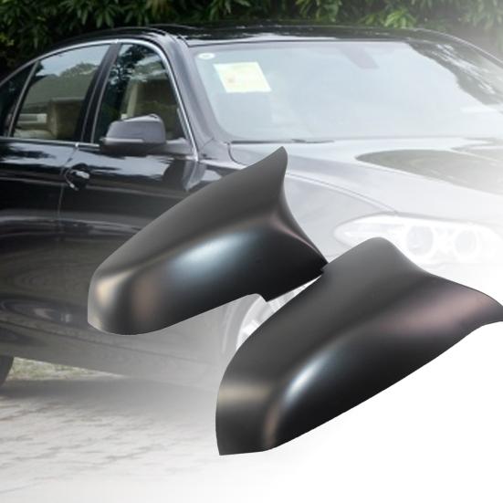 

2Pcs Side Mirror Replacement Professional Matt Protective Cover Black Rearview Mirror Shell 51167308683 51167308684