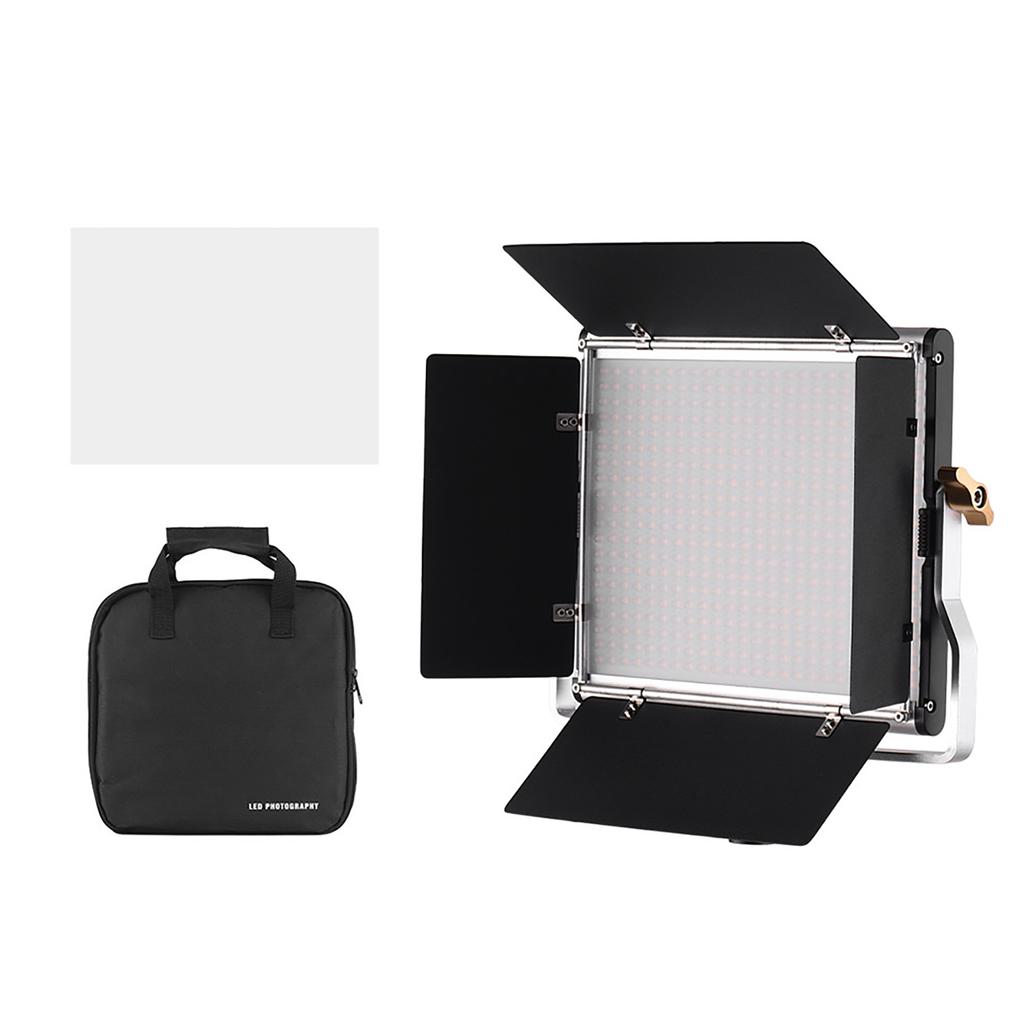LED Video Light Panel Fill-in Lamp with Barn Door 480 LED Bds Brightness 3200K-5600K Color Temperature for Studio Photography Video Shootin