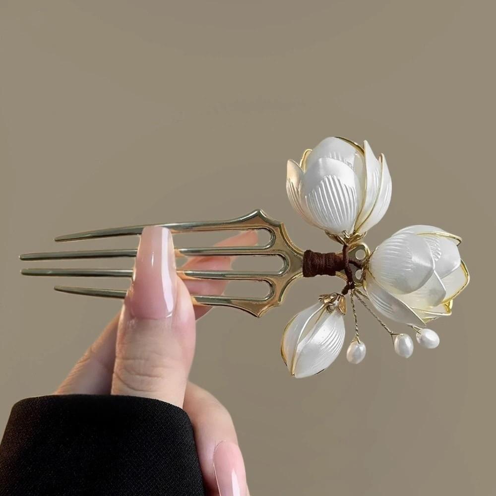 U Shape Hair Pin Flower Design Hair Comb New Hair Clip Hairstyle