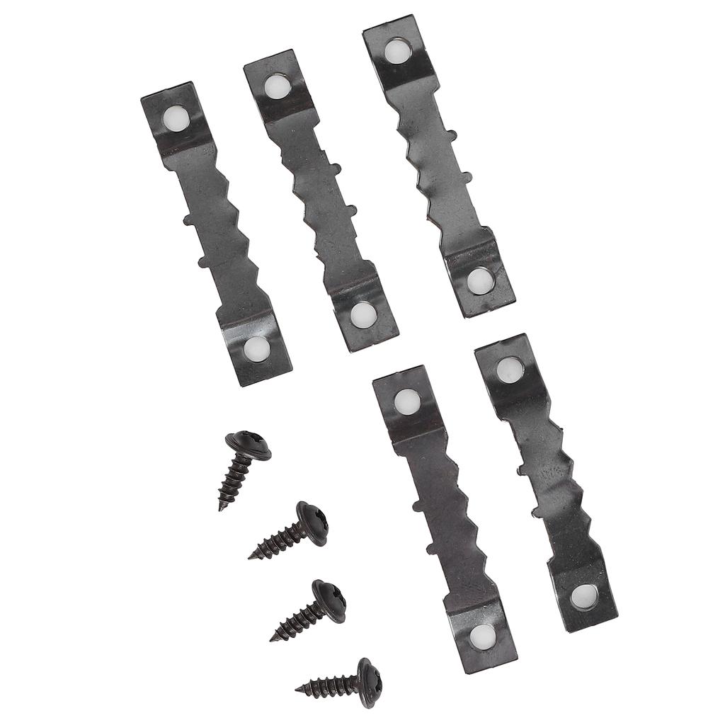 100Pcs Sawtooth Picture Hangers 200Pcs Screws 2Hole Paintings Photos Hanging Hooks Kit Black