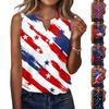 Tanktop met vierkante kraag voor dames, bedrukte tanktop, casual, losvallend, mouwloos shirt