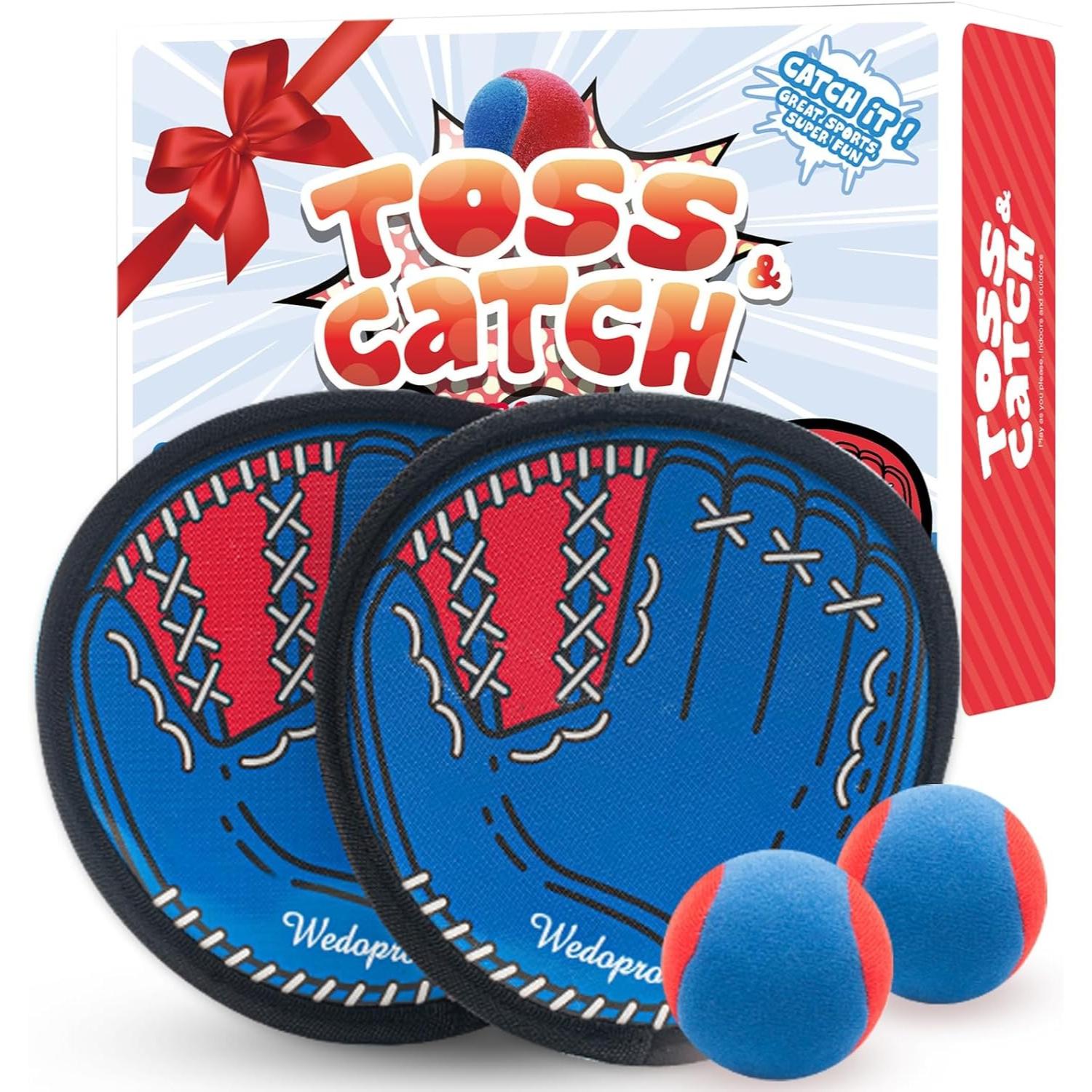 Toss Catch Ball Game Kids Toddler Baseball Glove Toys Outdoor Games for Family Beach Yard Outside Birthday Gift