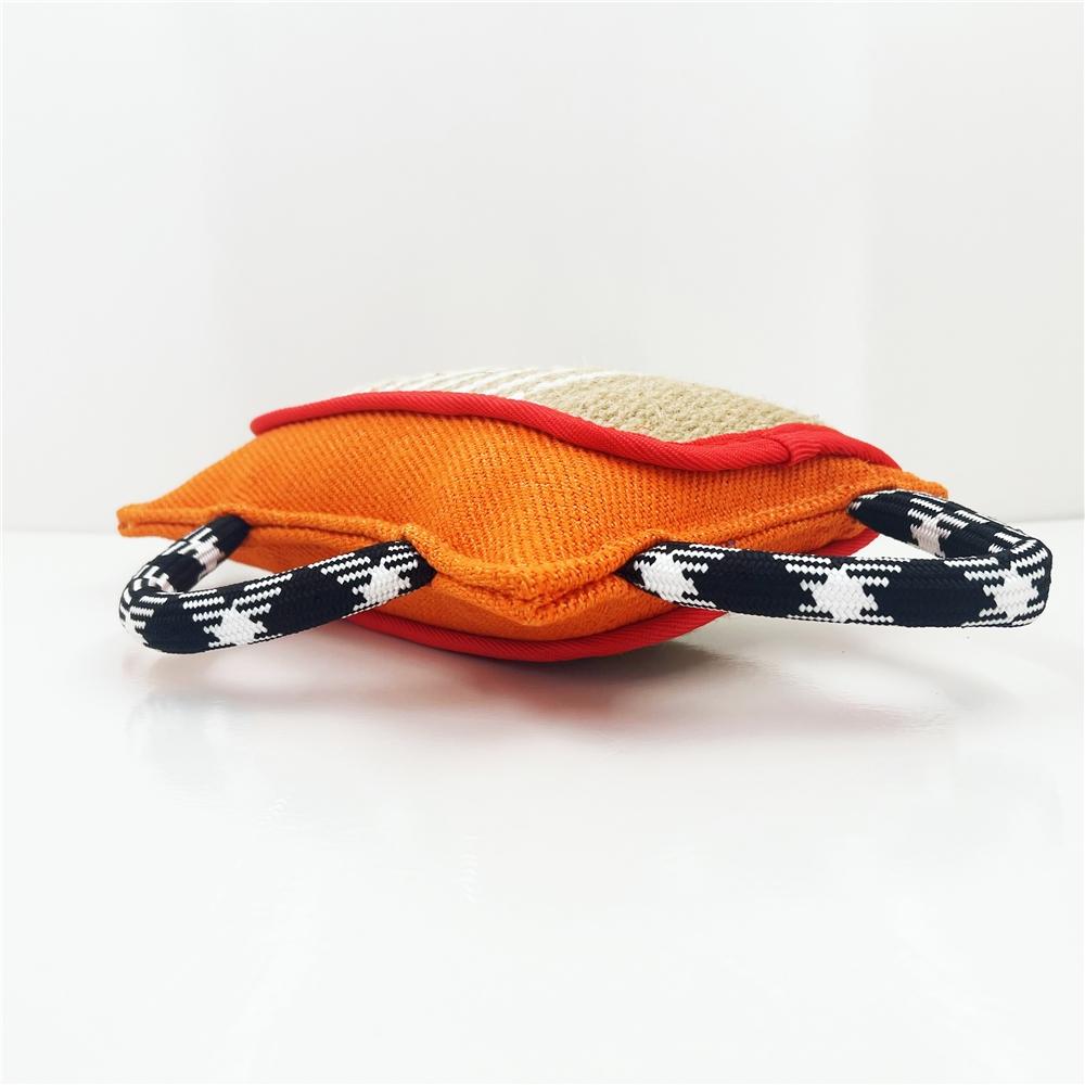 Heavy-Duty Jute Chew Toy for Large Dogs Tear-Resistant Braided Pillow with 3 Handles Reinforced Layer | Aggressive Chewer Proof