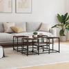 VidaXL Coffee Table Smoked Oak 91x91x40 Cm Engineered Wood 839075