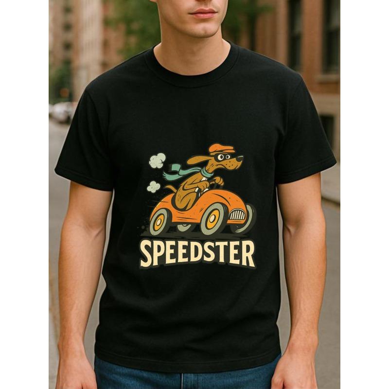 

Driving Dog Men S Printed Short-Sleeved T-Shirt, Pure Short-Sleeved, Men S Casual Printed Shirt, Suitable for Beach And Outdoor Activities 4XL чорний