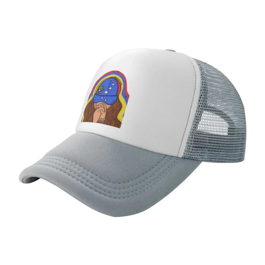 Venezuela Libre Girl Travel Mesh Baseball Caps Men Personalized Male Beach Bucket Hat Trucker Cap