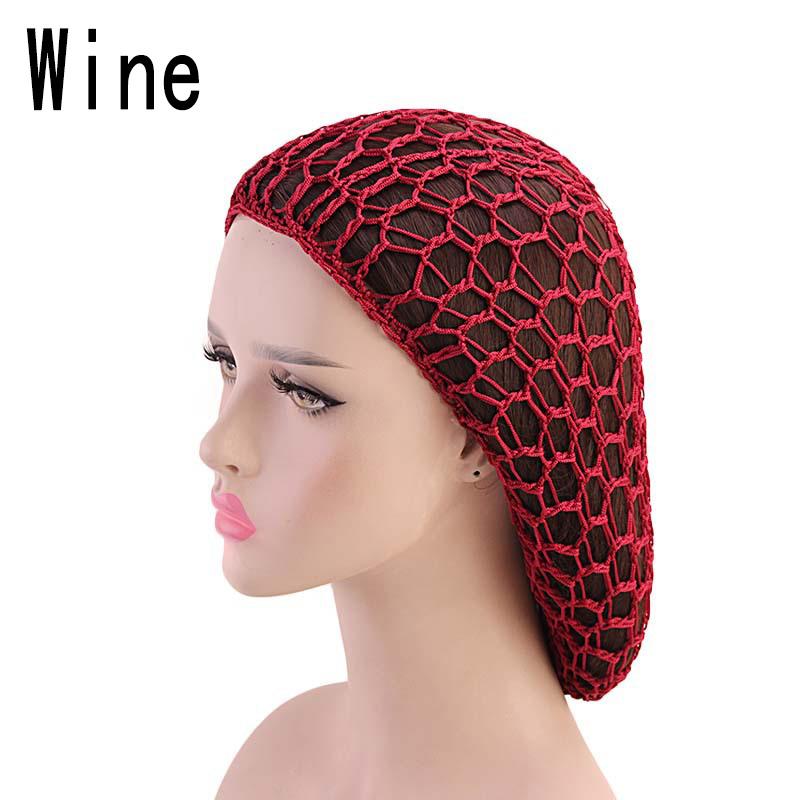 

Головні убори найвищої якості Пов язка для волосся Жіноча жіноча віскоза снуд сітка для волосся В язана накрутка для волосся Accessoires винний