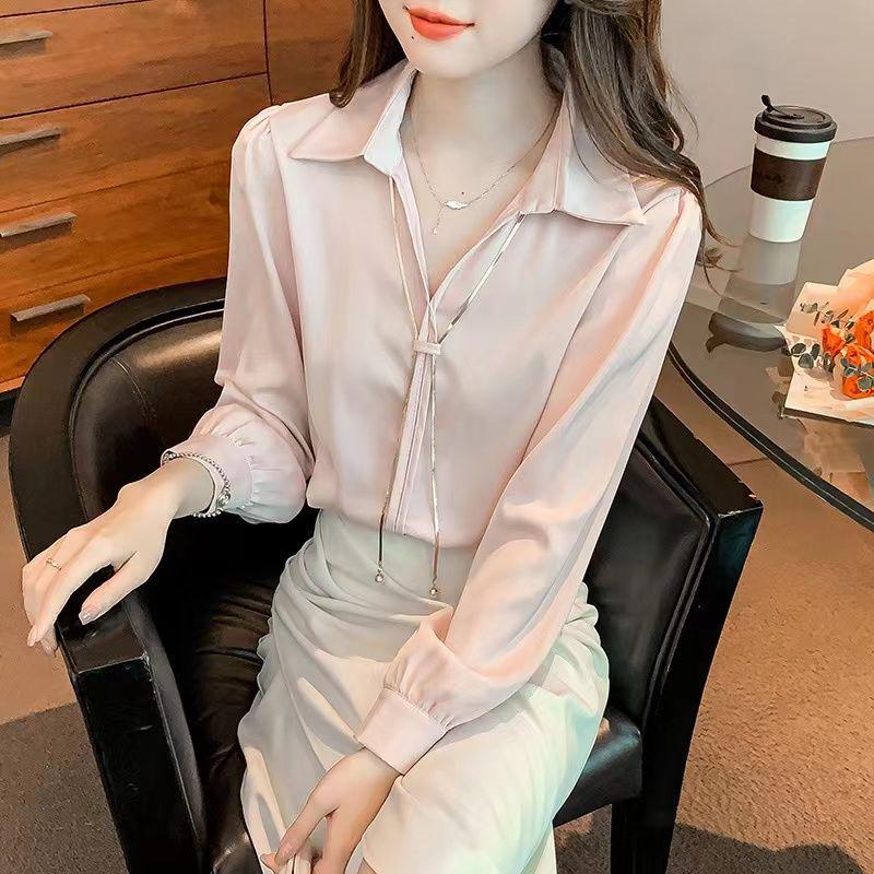 2025 Women's High-End Chic Long-Sleeve Shirt: Loose Fit, Trendy, and Stylish