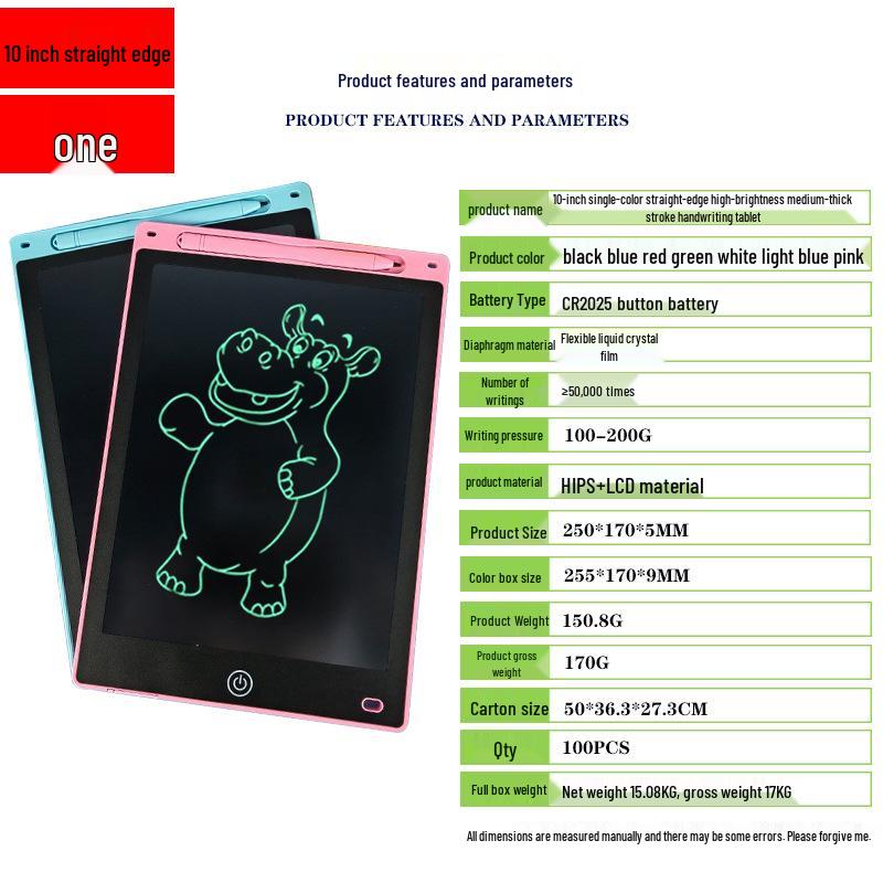 Kids' LCD Drawing Tablet - 6.5/8.5/10/12 Inch with One-Click Clear Screen