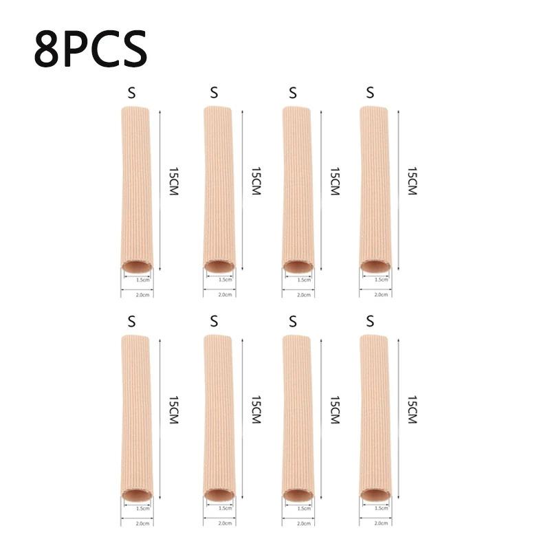 1/2/4/8Pcs Silicone Cover Cut Fabric Toe Separator Spacer Tube Sleeve Caps Valgus Corrector Hammer Protector Finger Foot Care