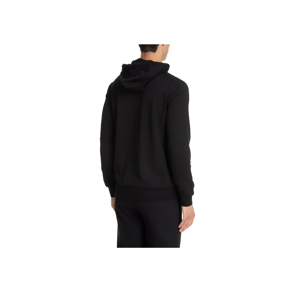 Emporio Armani EA7 Letter Number Hooded Long Sleeve Sweatshirt Men Sweatshirt Black 6DPM62-PJVRZ-1200