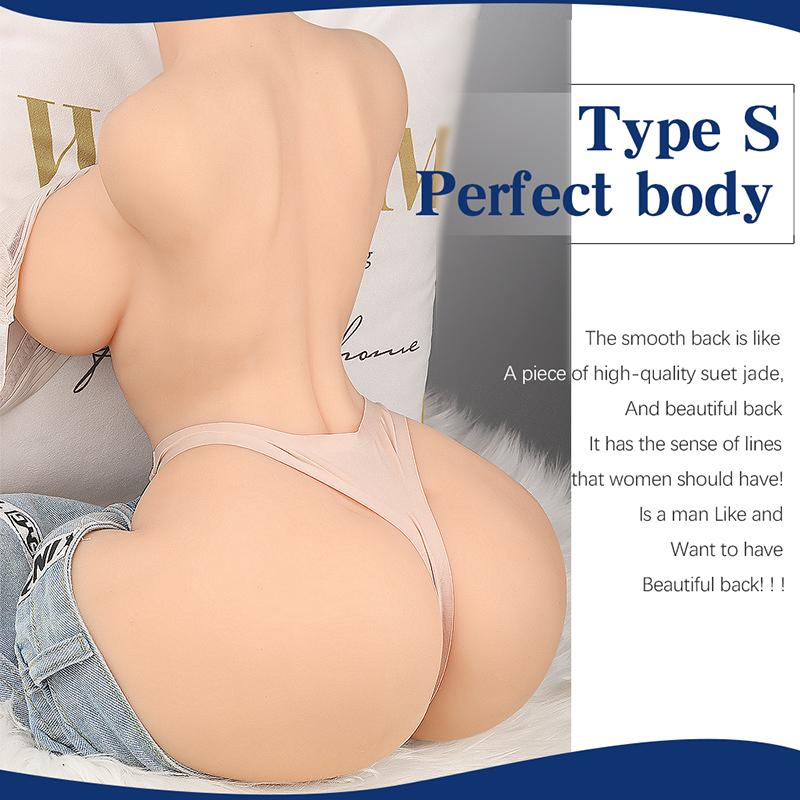 Silicone Doll Real Silicone Sex Doll for Men Realistic Ass Vagina Anal Love Doll 43.5*30*10CM