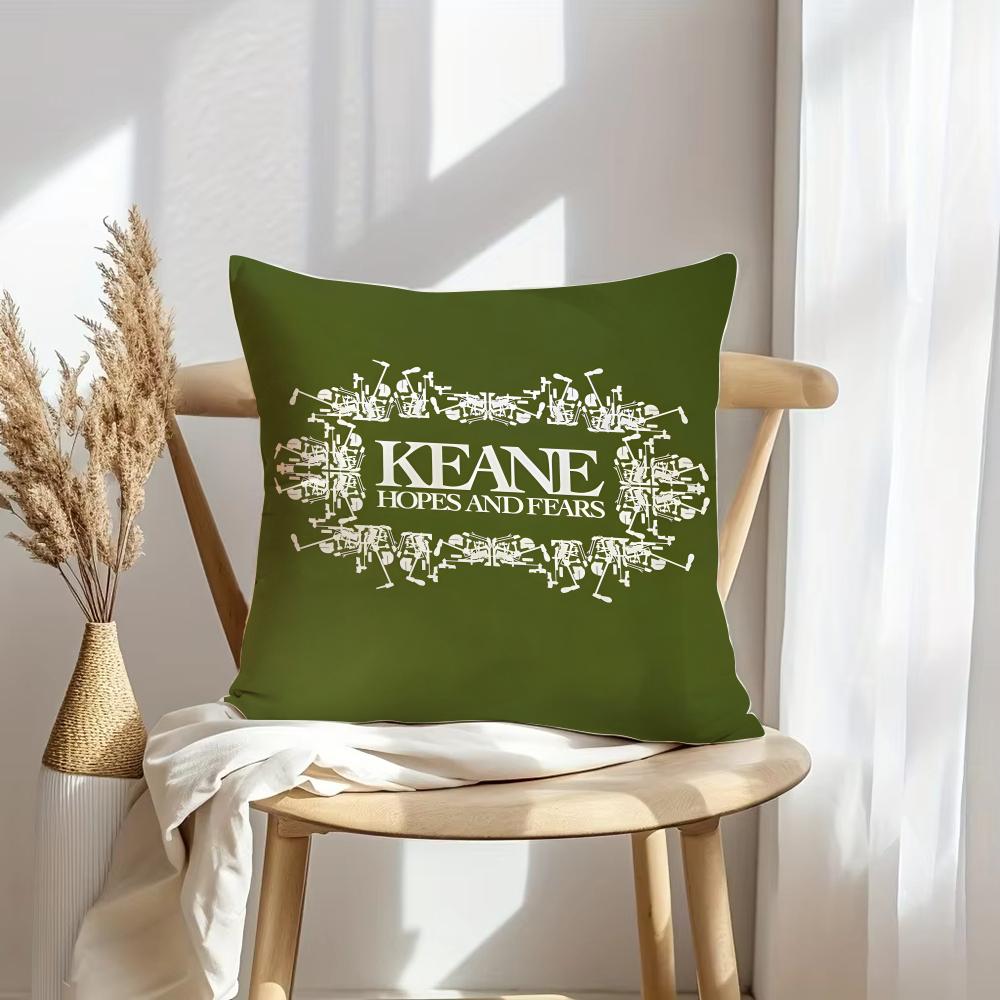 Band K-Keane Rock Cushion Cover Soft Plush Throw Pillow Cover | Double-Sided Decorative Cushion Case | Sofa Bedroom Home Decor