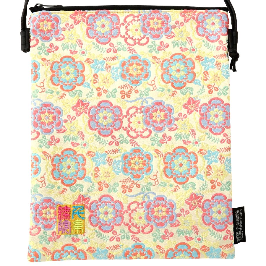 Nishijin Brocade Shoulder Bag Lemon Saika [Senshishuin] Pochette/Sacoche/Goshuincho (Lined) (Large)