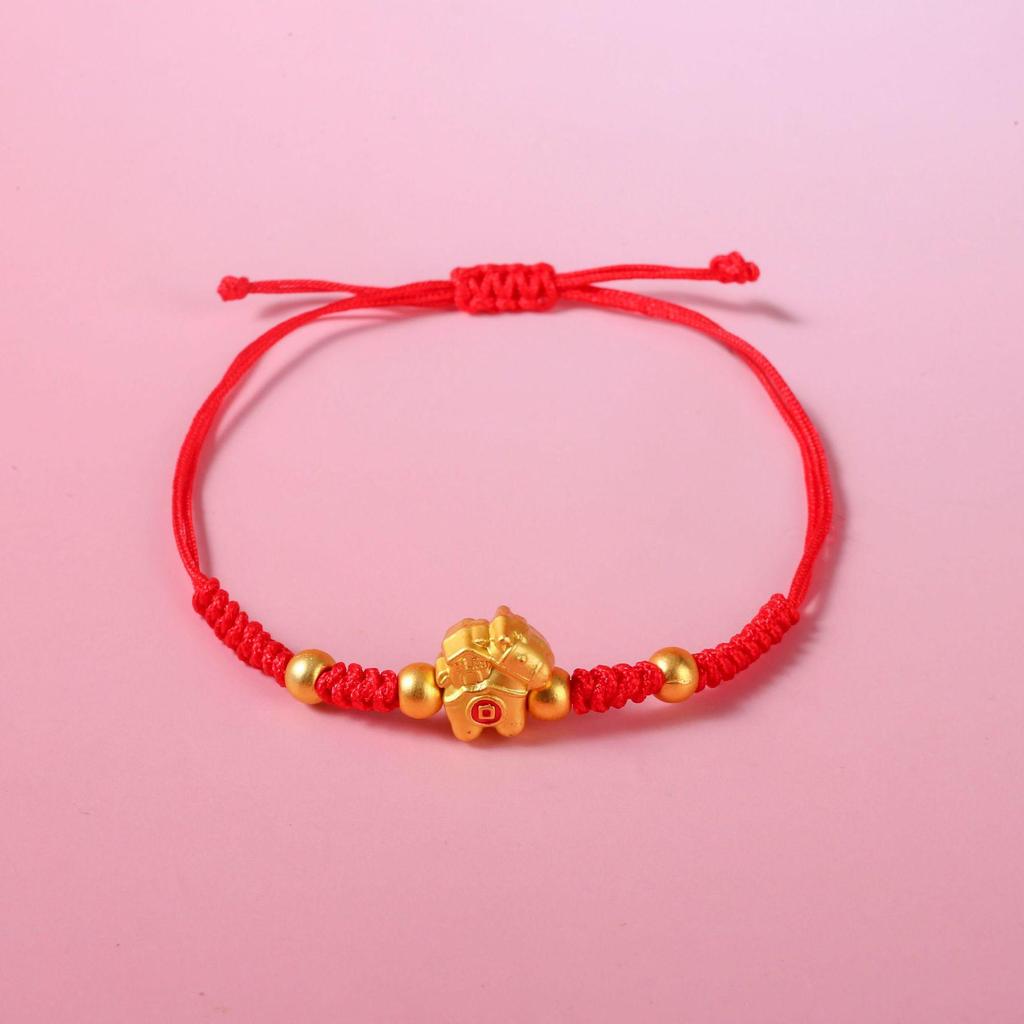2026 Year of the Horse Zodiac Bracelet: Handmade Red String Ethnic Style Jewelry, Perfect for New Year or Small Gifts.